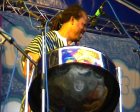 Bravo playing the steel pan