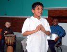 Boy at workshop